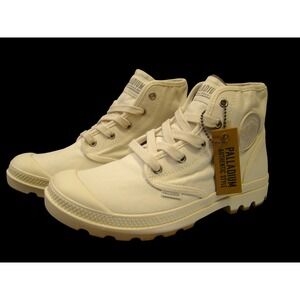 Palladium Pampa Hi Womens Sz 9 Boots Star White Canvas High Top Sneakers
